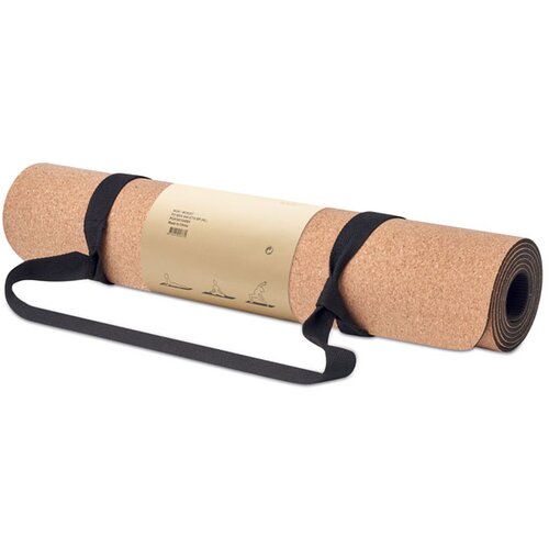 Yogamat van kurk Savasana Beige