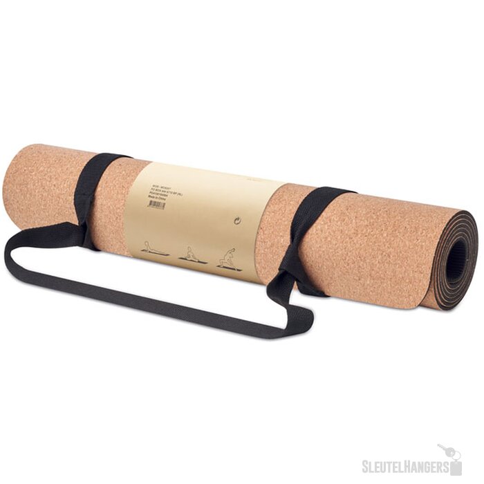 Yogamat van kurk Savasana Beige