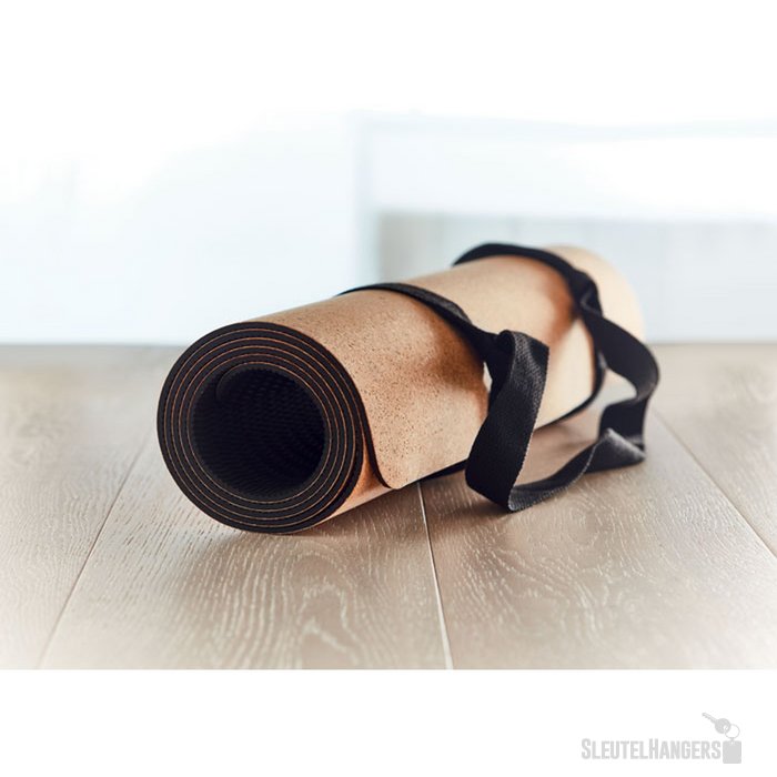 Yogamat van kurk Savasana Beige