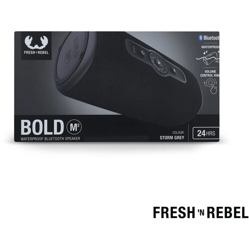  1RB7400 I Fresh 'n Rebel Bold M2 Waterbestendige Bluetooth Speaker donker gun metal