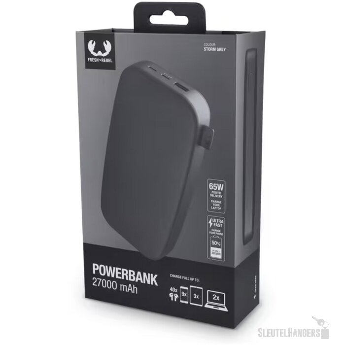 2PB27100 I Fresh 'n Rebel Powerbank 27000mAh 65W donker gun metal