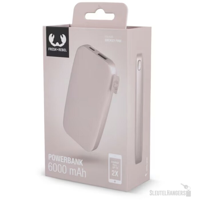 2PB6100 | Fresh 'n Rebel Powerbank 6000mAh USB-C pastel rose