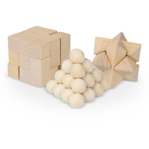 3-in-1 denkspel hout / hout