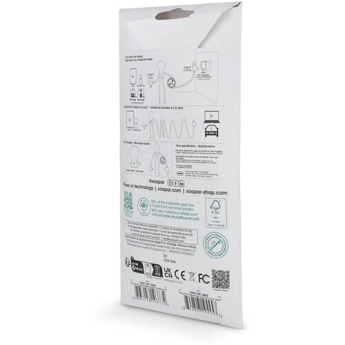 2092 - Xoopar Mr Bio Long 60 W PD Multi Oplaadkabel 2 Meter wit