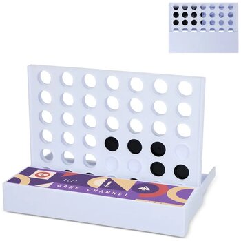 4 op een rij spel van gerecyclede materialen wit