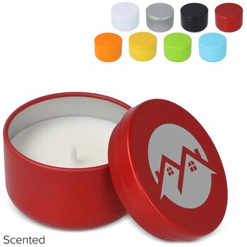 Asana plantaardige kaars in gerecycled blik lichtgroen