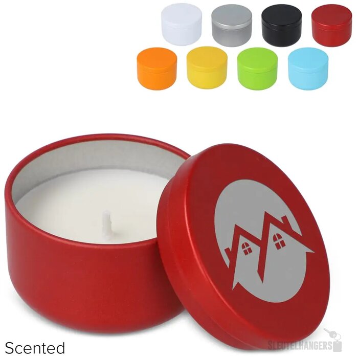 Asana plantaardige kaars in gerecycled blik