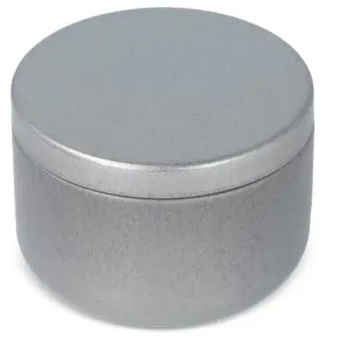 Asana plantaardige kaars in gerecycled blik zilver