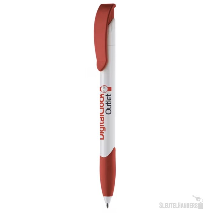 Balpen Apollo hardcolour wit / rood