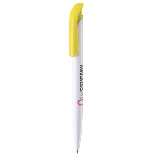 Balpen Atlas hardcolour wit / geel