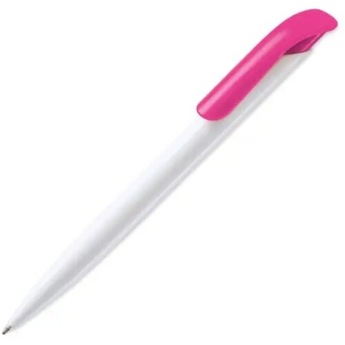 Balpen Atlas hardcolour wit / roze