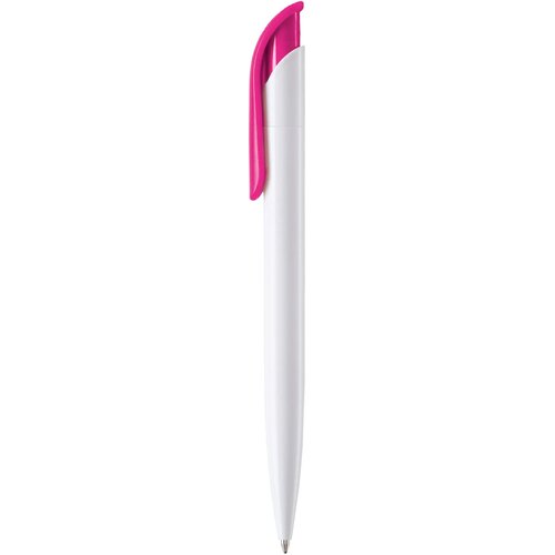 Balpen Atlas hardcolour wit / roze