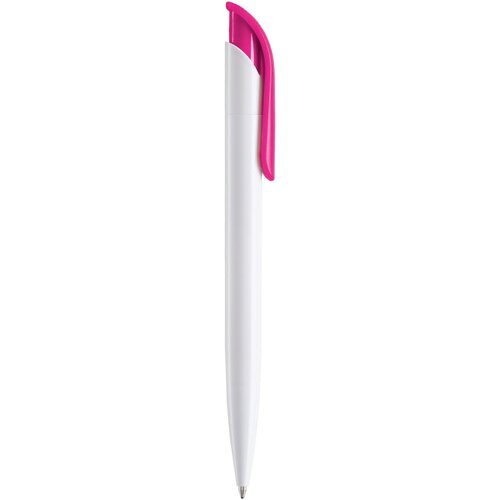 Balpen Atlas hardcolour wit / roze