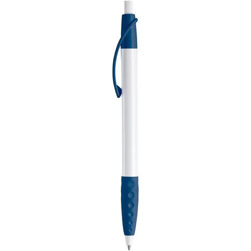 Balpen Cosmo grip hardcolour wit / donkerblauw