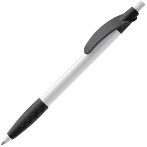 Balpen Cosmo grip hardcolour wit / zwart