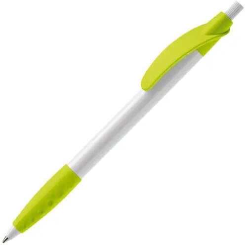 Balpen Cosmo grip hardcolour wit / lichtgroen