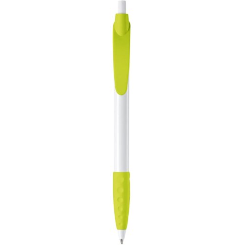 Balpen Cosmo grip hardcolour wit / lichtgroen