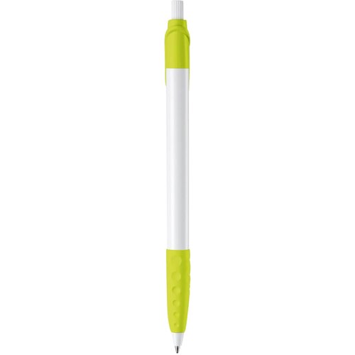 Balpen Cosmo grip hardcolour wit / lichtgroen