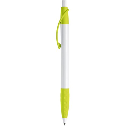 Balpen Cosmo grip hardcolour wit / lichtgroen