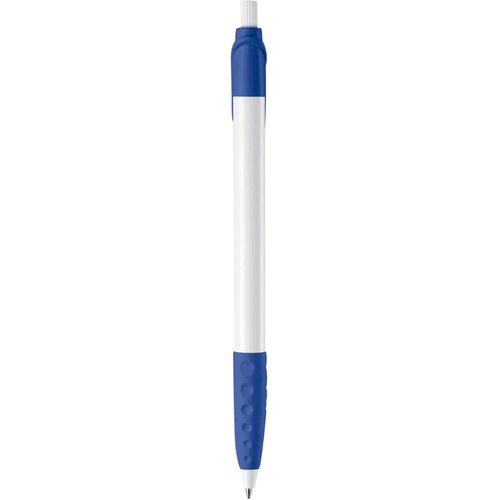 Balpen Cosmo grip hardcolour wit / koningsblauw