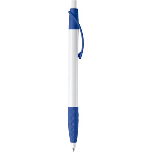 Balpen Cosmo grip hardcolour wit / koningsblauw