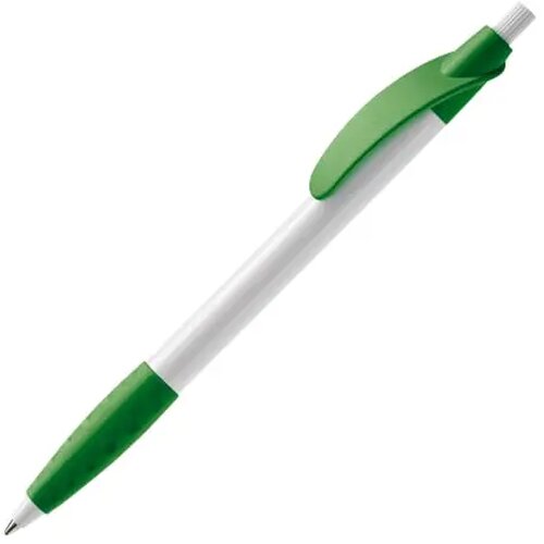 Balpen Cosmo grip hardcolour wit / groen