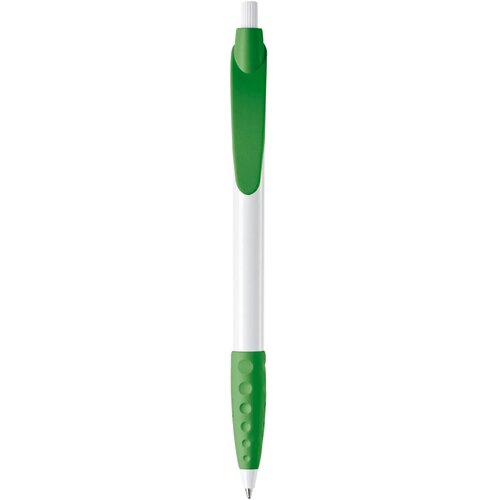 Balpen Cosmo grip hardcolour wit / groen