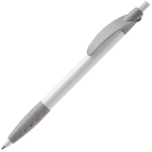 Balpen Cosmo grip hardcolour wit / zilver