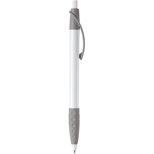 Balpen Cosmo grip hardcolour wit / zilver