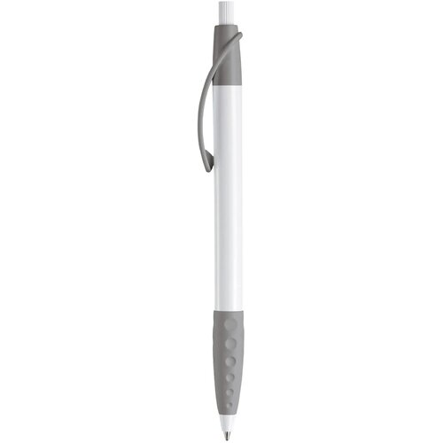 Balpen Cosmo grip hardcolour wit / zilver