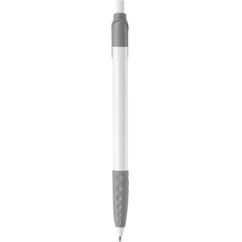 Balpen Cosmo grip hardcolour wit / zilver