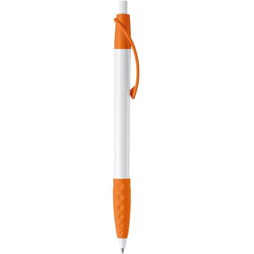 Balpen Cosmo grip hardcolour wit / oranje