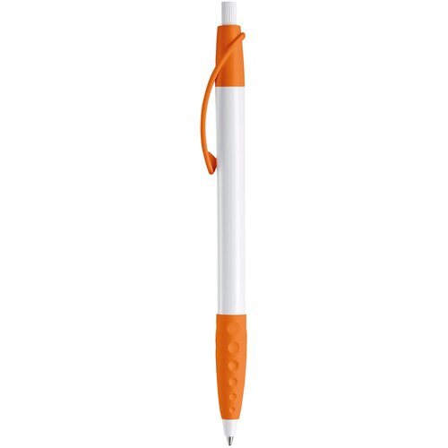 Balpen Cosmo grip hardcolour wit / oranje