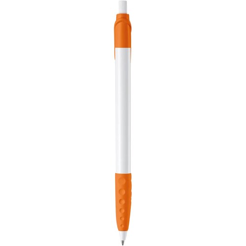 Balpen Cosmo grip hardcolour wit / oranje