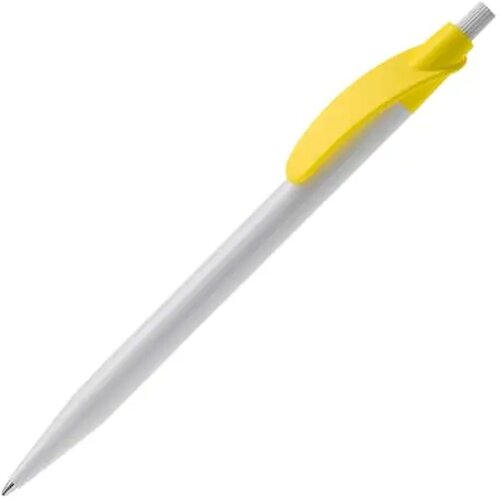 Balpen Cosmo hardcolour wit / geel
