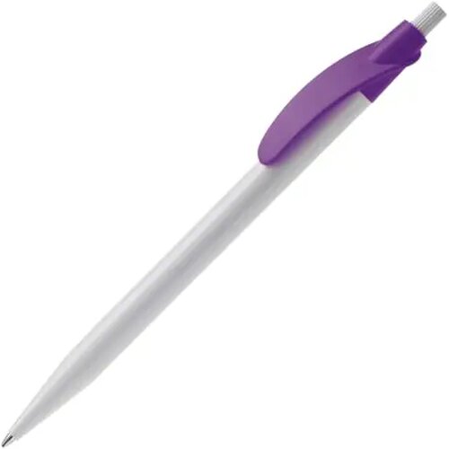 Balpen Cosmo hardcolour wit / paars