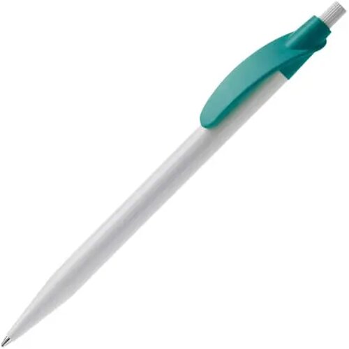 Balpen Cosmo hardcolour wit / turquoise
