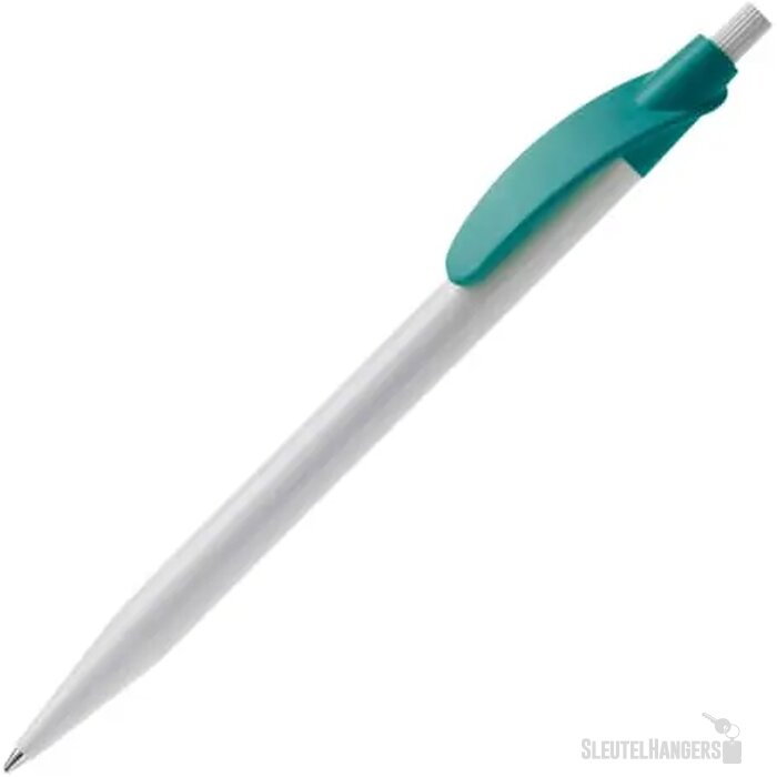 Balpen Cosmo hardcolour wit / turquoise