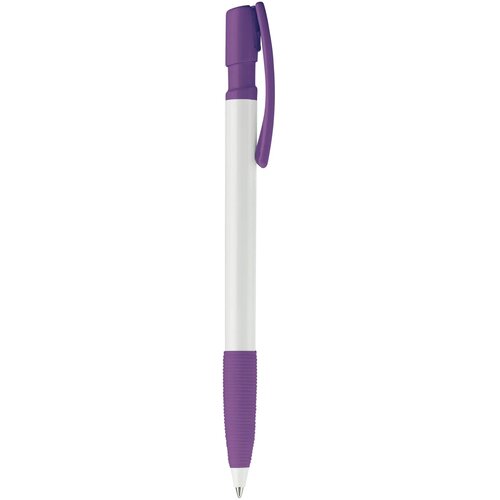 Balpen Nash grip hardcolour wit / paars