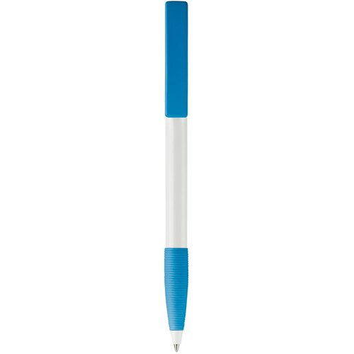 Balpen Nash grip hardcolour wit / lichtblauw