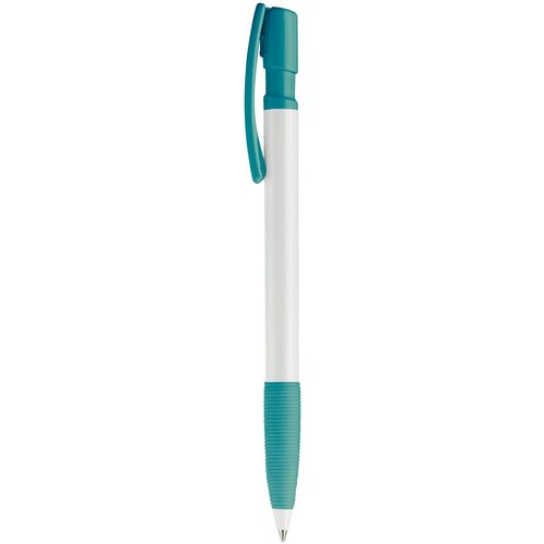 Balpen Nash grip hardcolour wit / turquoise