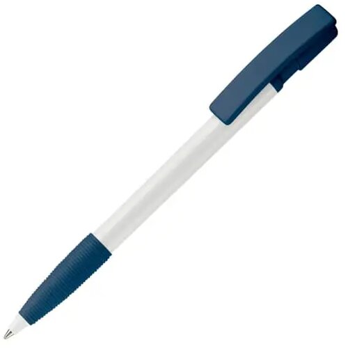 Balpen Nash grip hardcolour wit / donkerblauw