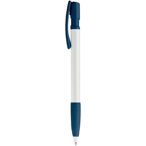 Balpen Nash grip hardcolour wit / donkerblauw