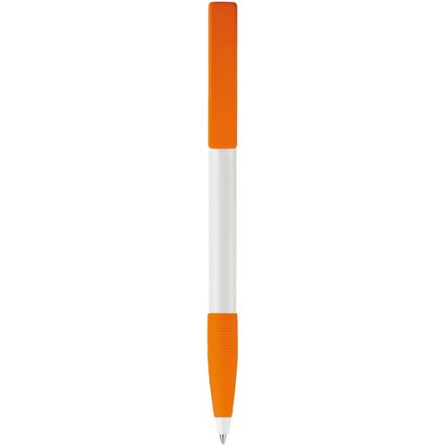 Balpen Nash grip hardcolour wit / oranje