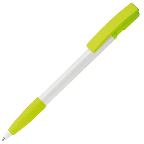 Balpen Nash grip hardcolour wit / lichtgroen
