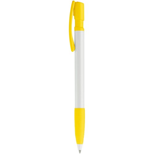 Balpen Nash grip hardcolour wit / geel