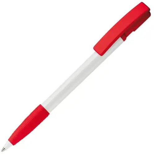 Balpen Nash grip hardcolour wit / rood