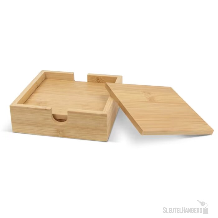 Bamboe onderzetterset (4 stuks) natuur