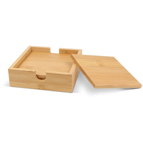 Bamboe onderzetterset (4 stuks) natuur