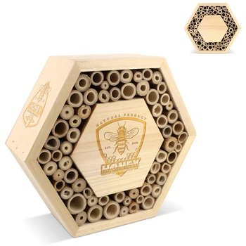 Bijenhuis van FSC-hout zeshoekig natuur